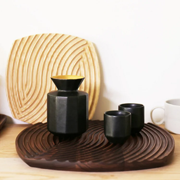 Decorative decorations, aromatherapy storage tray, water corrugated wood, afternoon tea cooking, frui