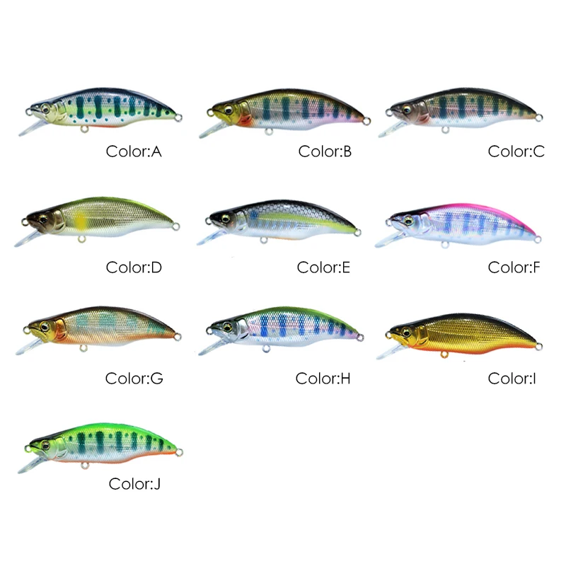 LETOYO 46mm 3.6g/65mm 8g Sinking Minnow Trout Fishing Lure Wobblers Artificial Bait For Trout Area Bass Pike Perch Fishing Lures