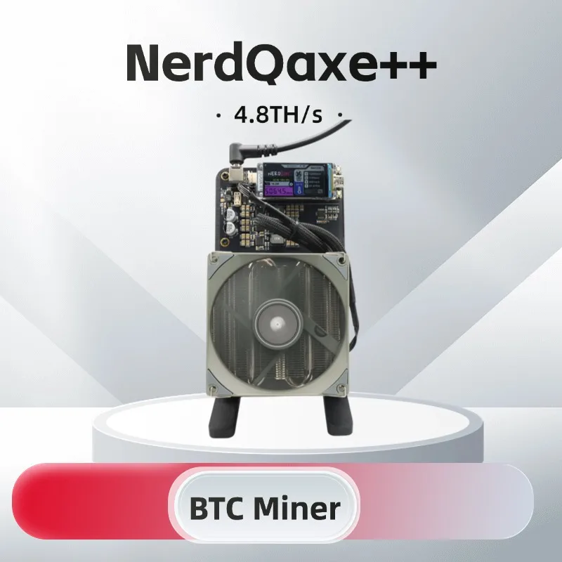 

2026 Новый черный Bitcoin Miner NerdQaxe++ 4,8TH/s с воздушным охлаждением