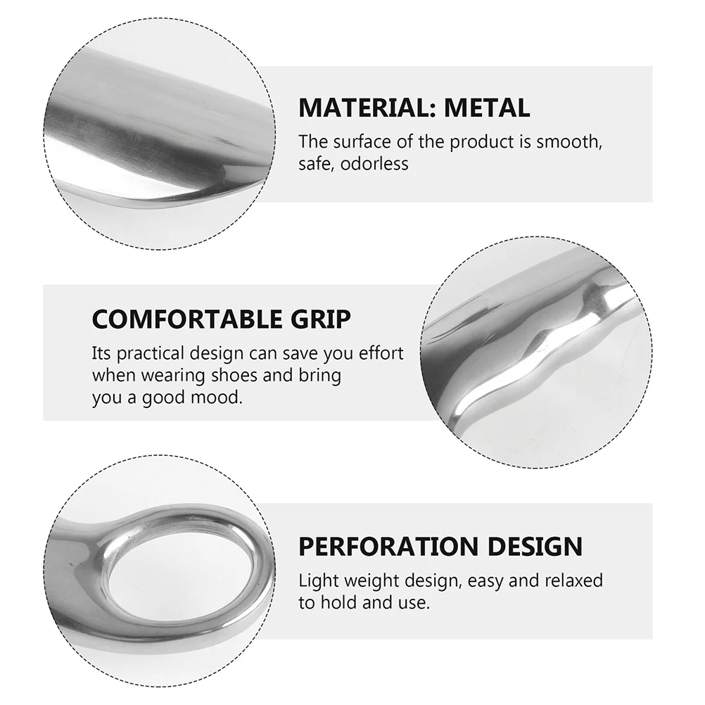 Stainless Steel Shoehorn Shoe Lifter Tool Extra Long Handle For Elderly Pregnant Women Metal Shoe Horn Comfortable Easy