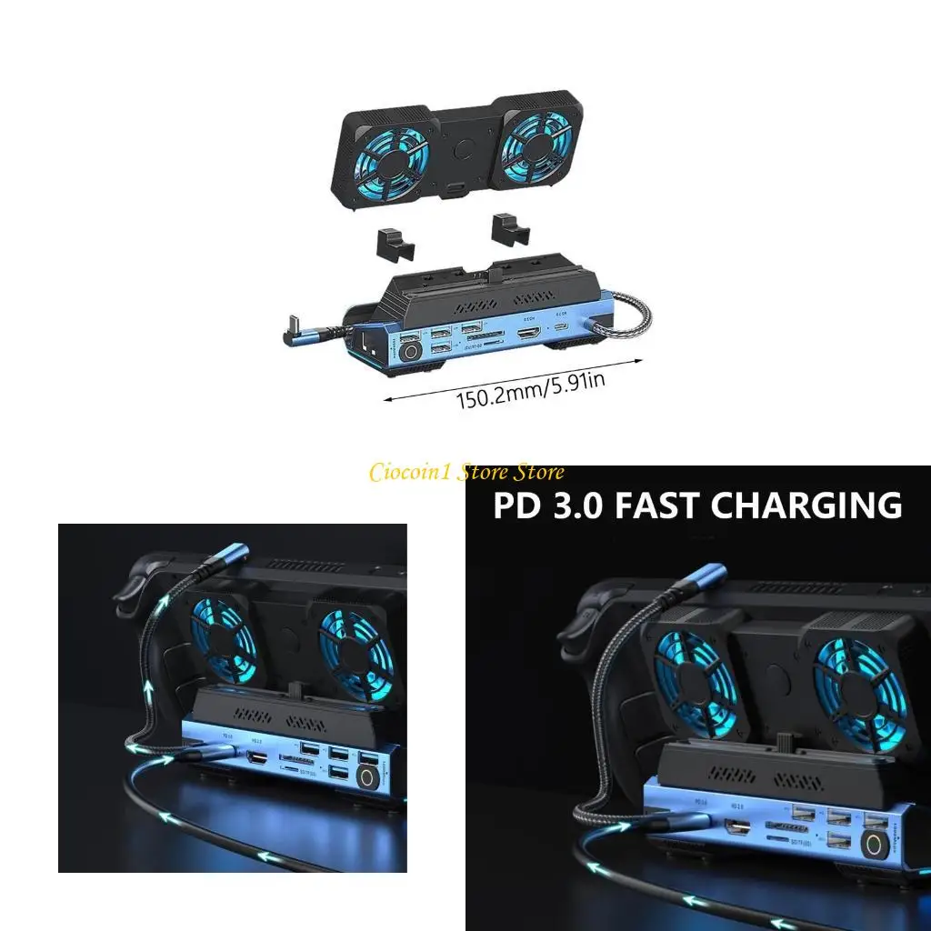 

A3PC USB HUB Dock Station for Console Type-C Dock PD 4K@60Hz Card Reader