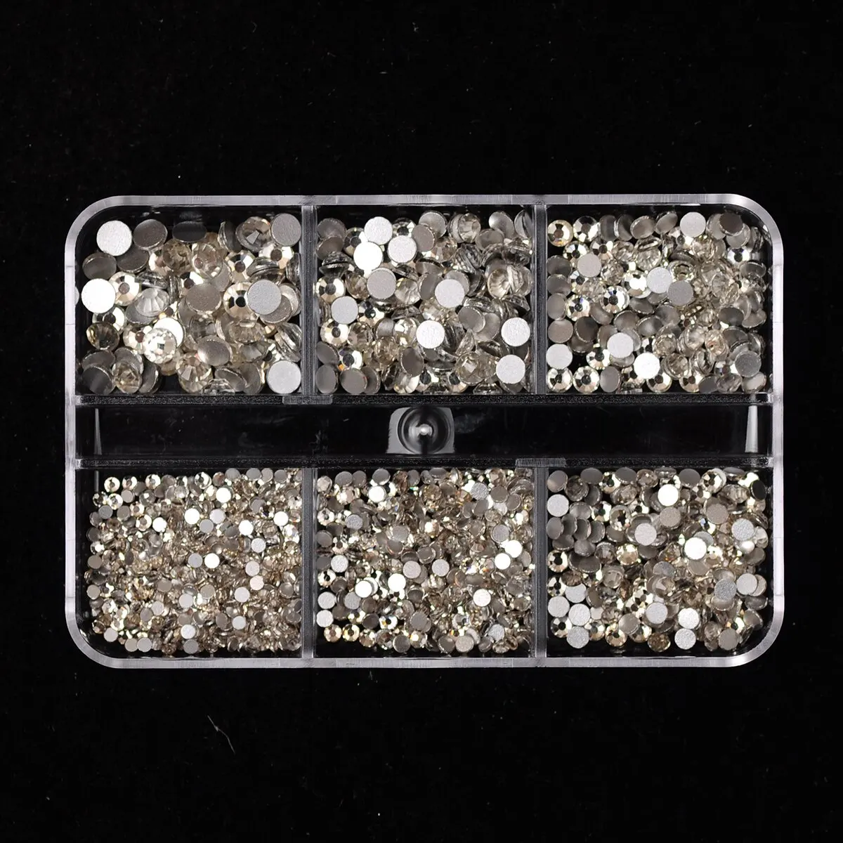 6 Grids/Box SS4-SS16 Nail Charms Crystal Colorful Flatback Nails Accessories Rhinestones for Nail Art Manicures DIY Decoration