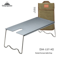 SK-127-BK Outdoor Furniture Table Portable Black Metal Aluminum Alloy Folding Camping Table for Camping Gas Stove Cooking