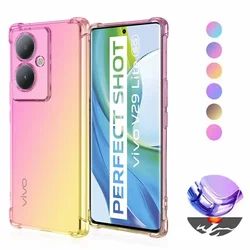 Shockproof Gradient Airbag TPU Case for Vivo V29 Lite 5G V27 Pro V25E 5G Protective Cover Fundas Coque Shell