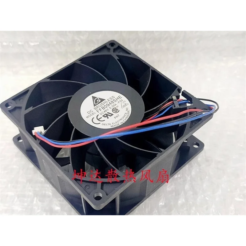 X FOR Delta FFB0948SHE-F00 9038 DC48V 0.30A 9CM 3-Pin Inverter Cooling Fan 1pcs