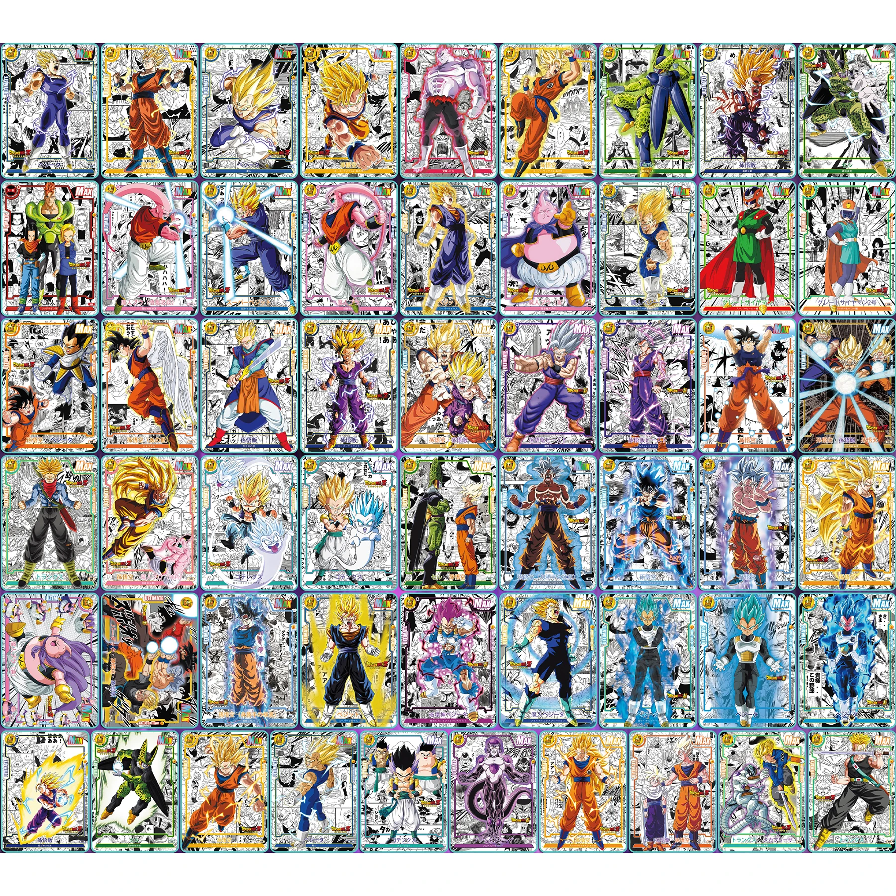 1 Box Dragon Ball TCG Random Flash Card Super Saiyan Goku Gohan Frieza Majin Buu Classic Game Anime Collection Cards Gift Toy