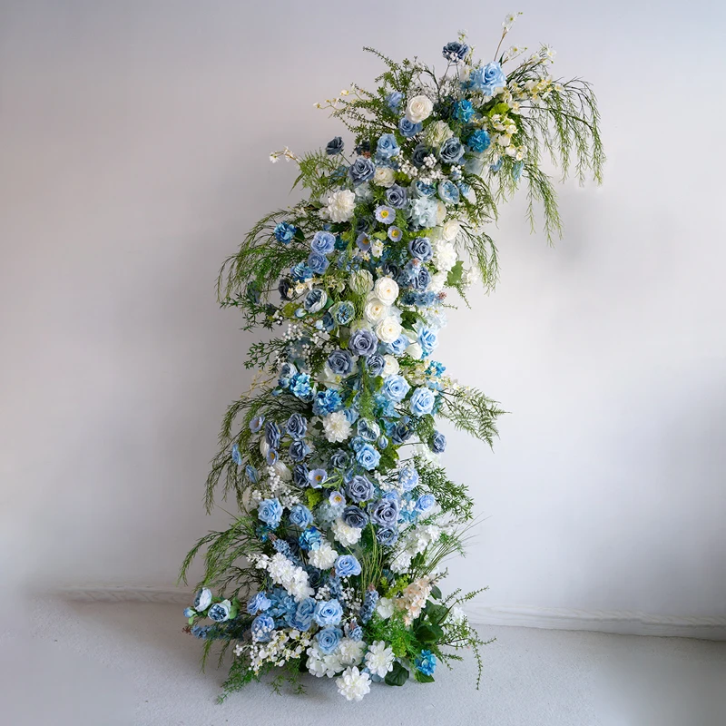 ATV Wholesale Blue Artificial Flower Arch Wedding Arch For Wedding Decoration