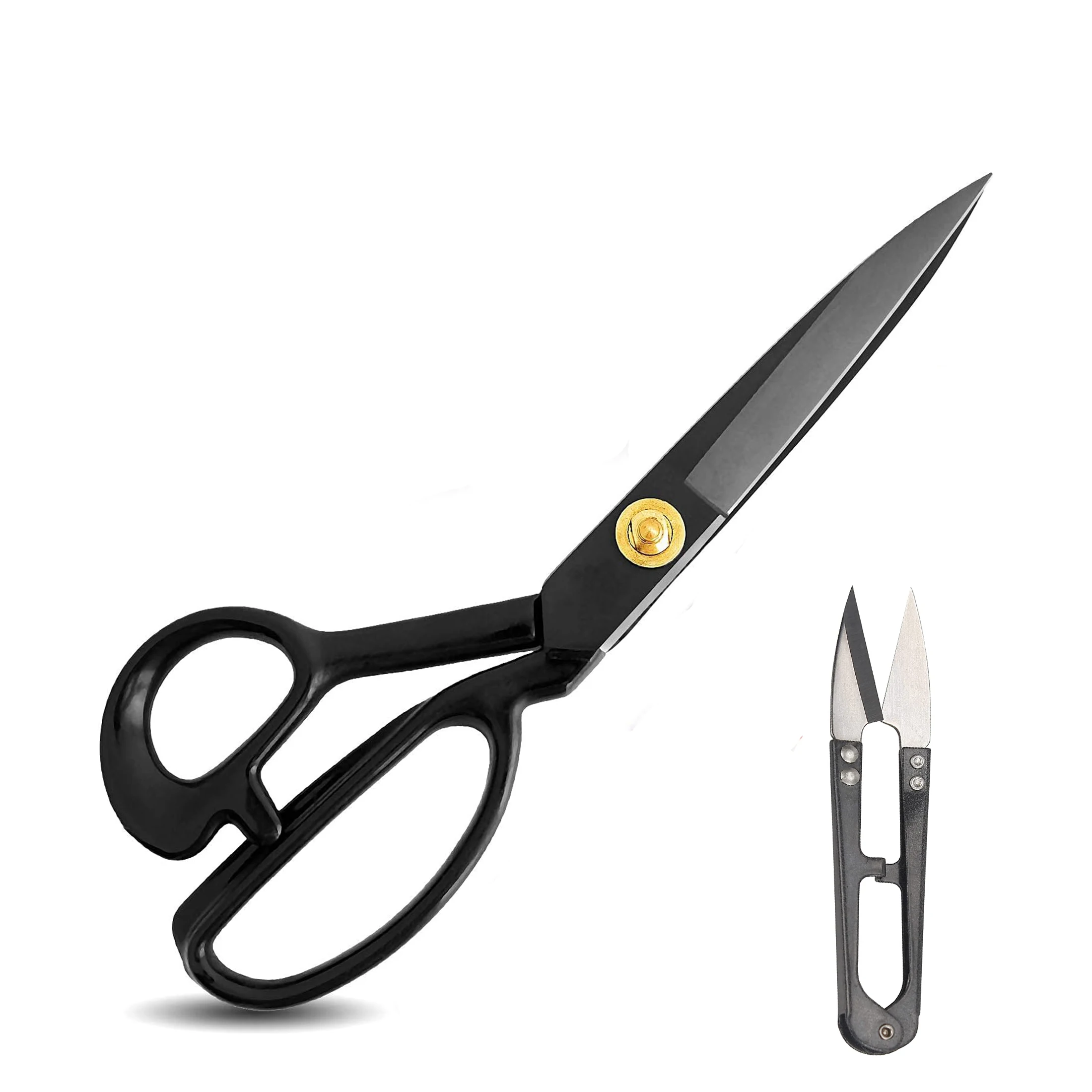 

Black Sewing Scissors, Dressmaker's Fabric Scissors, Stainless Steel Shears, Sharp Knife Edge Fabric Heavy Duty Tailor Scissors