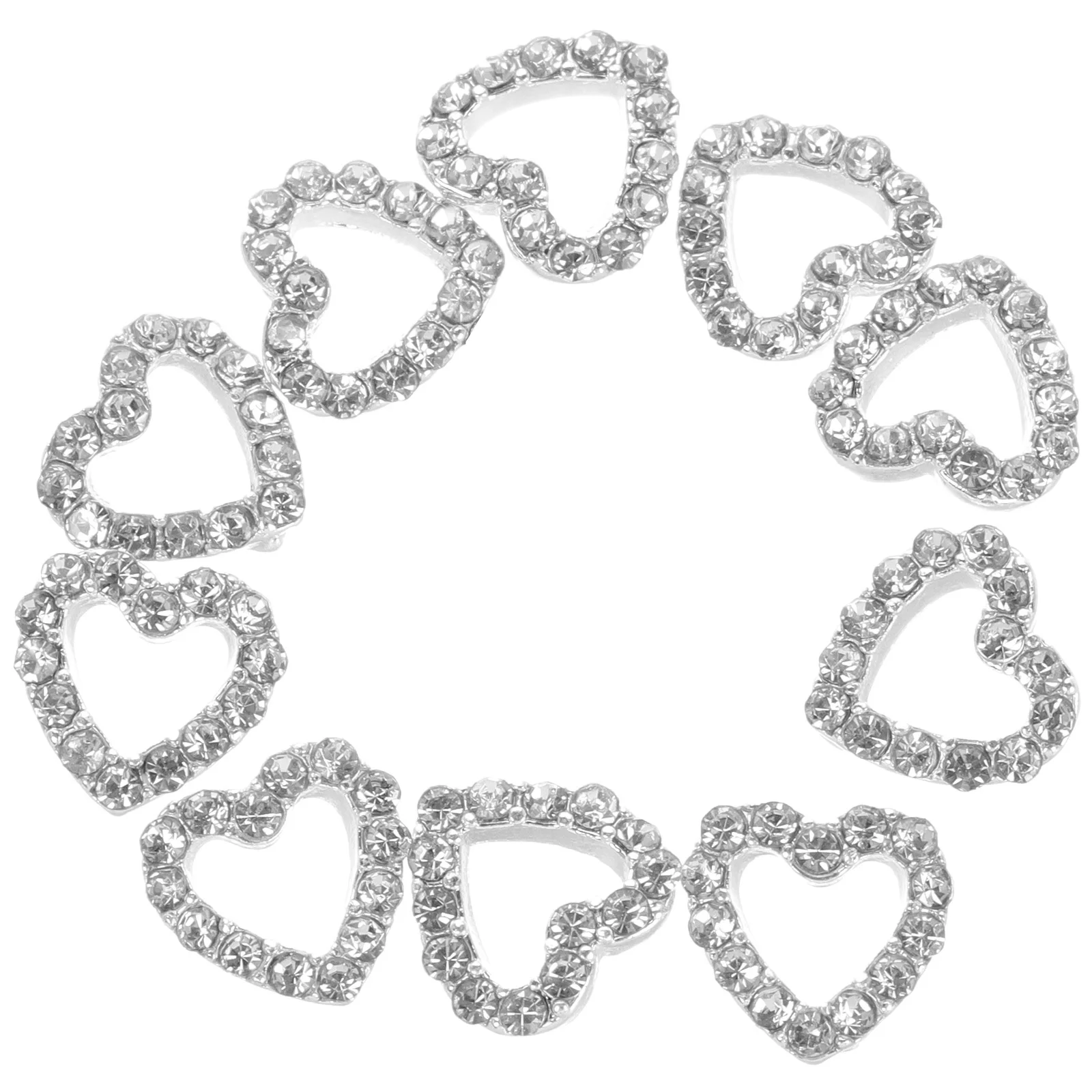 

10pcs Star Pendant Hollow Out Rhinestones Nail Charms for Nail Art Women Manicure Supplies Small Pearls Decorations