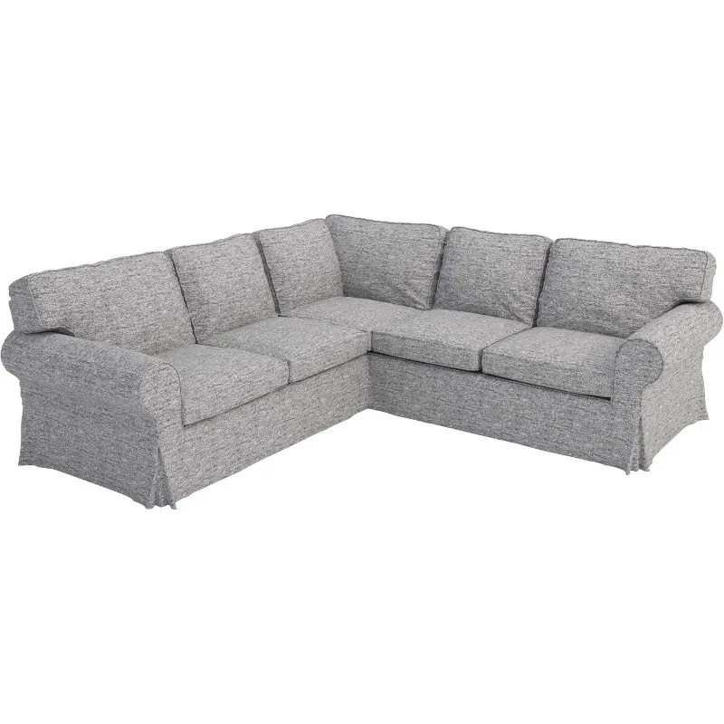 The Thick Polyester Flax Ektorp 2 2 Sofa Cover Replacement is Custom Made. It Fits IKEA Ektorp Corner Or Sectional Sofa Slipcove