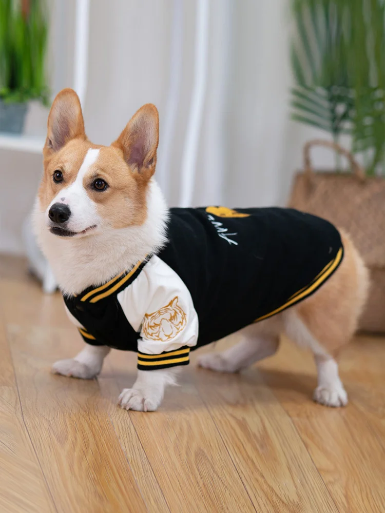 Pet Dog Clothes Autumn Clothes Keji Teddy Chai Dog Special Baseball Uniform Vest Coat Medium Dog Autumn Winter Pets Cloth