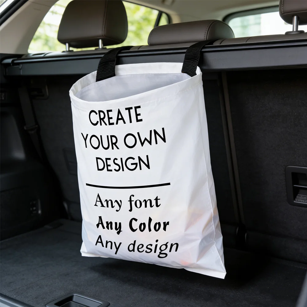 1pc Custom Car Trash Bag with Any Image, Hanging Car Backseat Trash Bag, for Most Vehicle Additions, Backseat Car Garbage Bag