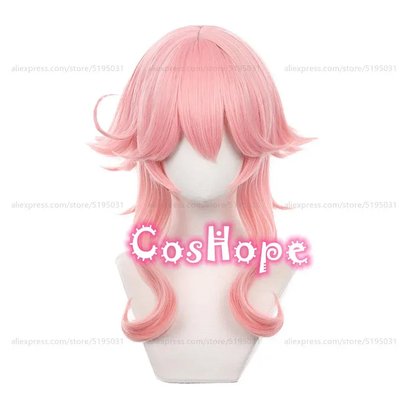 2025 Dori 50cm Medium Long Unisex Pink Wig Anime Cosplay Heat Resistant Synthetic Wigs Halloween