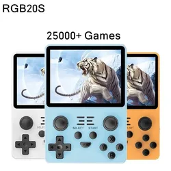 POWKIDDY-consola de juegos portátil RGB20S, sistema de código abierto con pantalla IPS de 3,5 pulgadas, consola de videojuegos Retro RK3326, regalo para niños