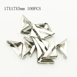 100PCS/Lot 17X17X5mm Silver Metal Book Corners For Photo Albums Menus Folders DIY Scrapbooking Decor Corner Protectors QTG139