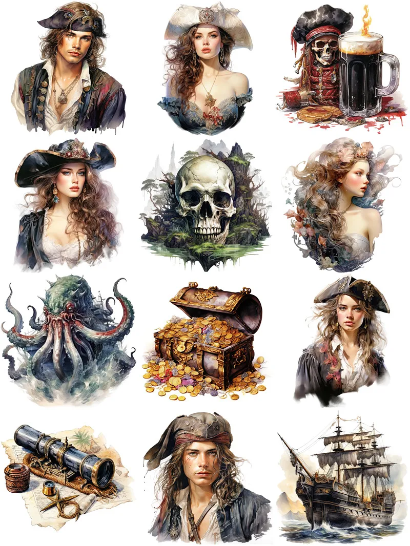 Pirate Beauty Stickers Crafts And Scrapbooking stickers kids toys book Decorative sticker DIY Stationery