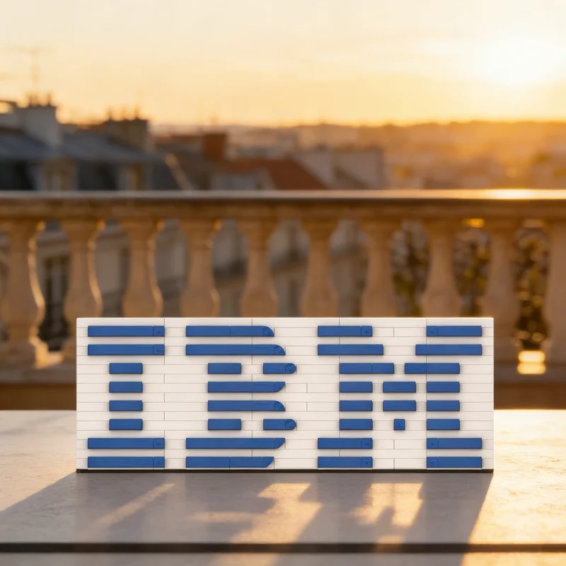 

206 деталей MOC: Классический конструктор «Логотип IBM», архитектурные блоки, развивающая игрушка для сборки, идеальный подарок на Рождество, креативный образовательный конструктор DIY