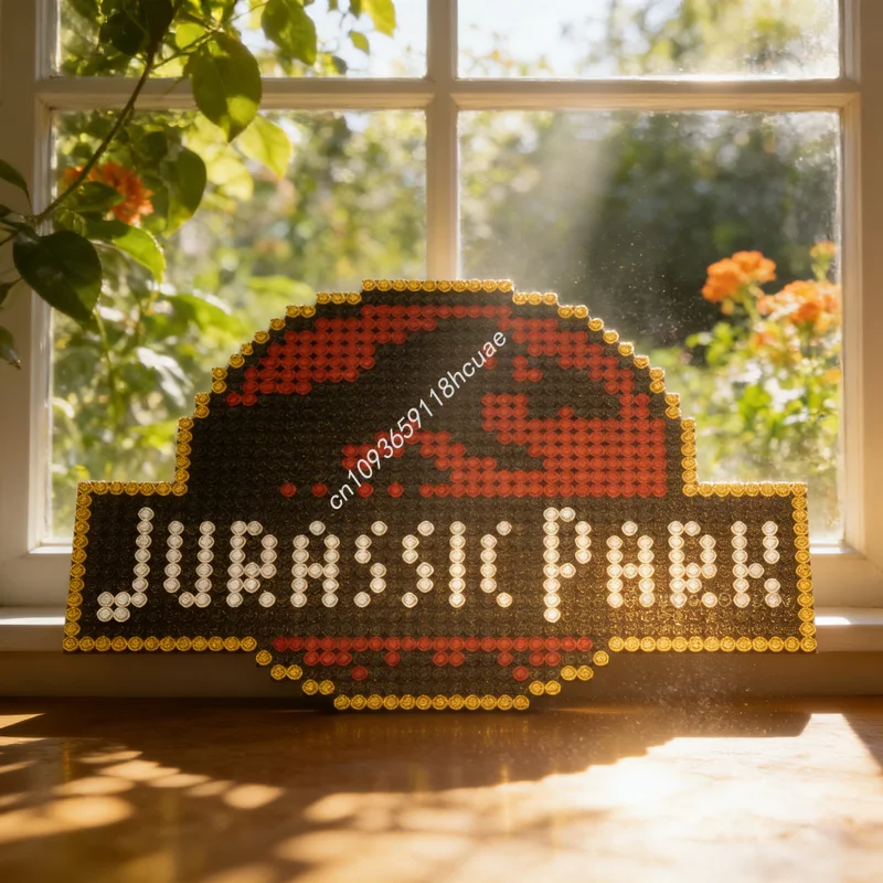 

1167pcs MOC Jurassic Park Logo Studio Version Model Building Blocks Toy Architecture Assemble Creative Christmas Gift DIY Idea