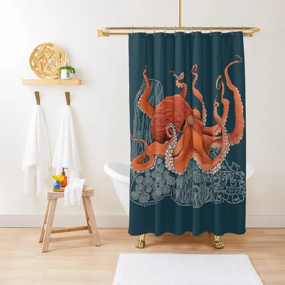 

Giant Octopus for dark backgrounds Shower Curtain Toilet Accessories Bathroom Bathroom For Shower Set For Bathroom Curtain