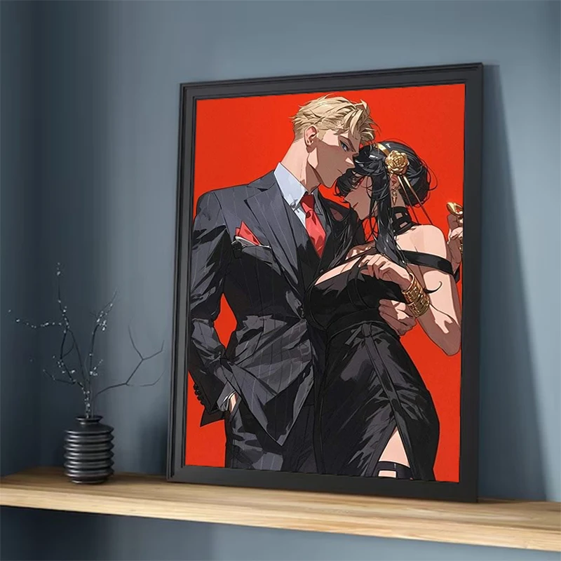

SPY×FAMILY Loid & Yor Forger Poster Frames Wall Pictures Tableau Decoration Mural Interior Posters Room Decor