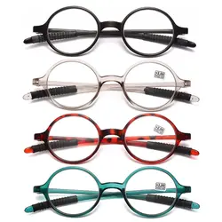 Round Frame Ultralight Reading Glasses Fashion Women Men PC Presbyopic Eyeglasses Vision Care Far Sight Eyewear +1.0~+4.0