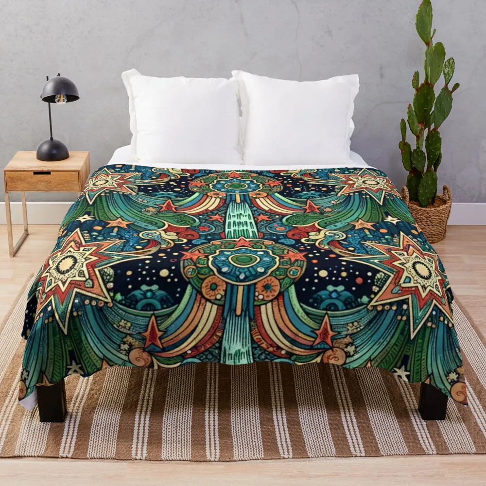 Fusion of Water and Stars Throw Blanket Decorative Throw Soft Beds Blankets