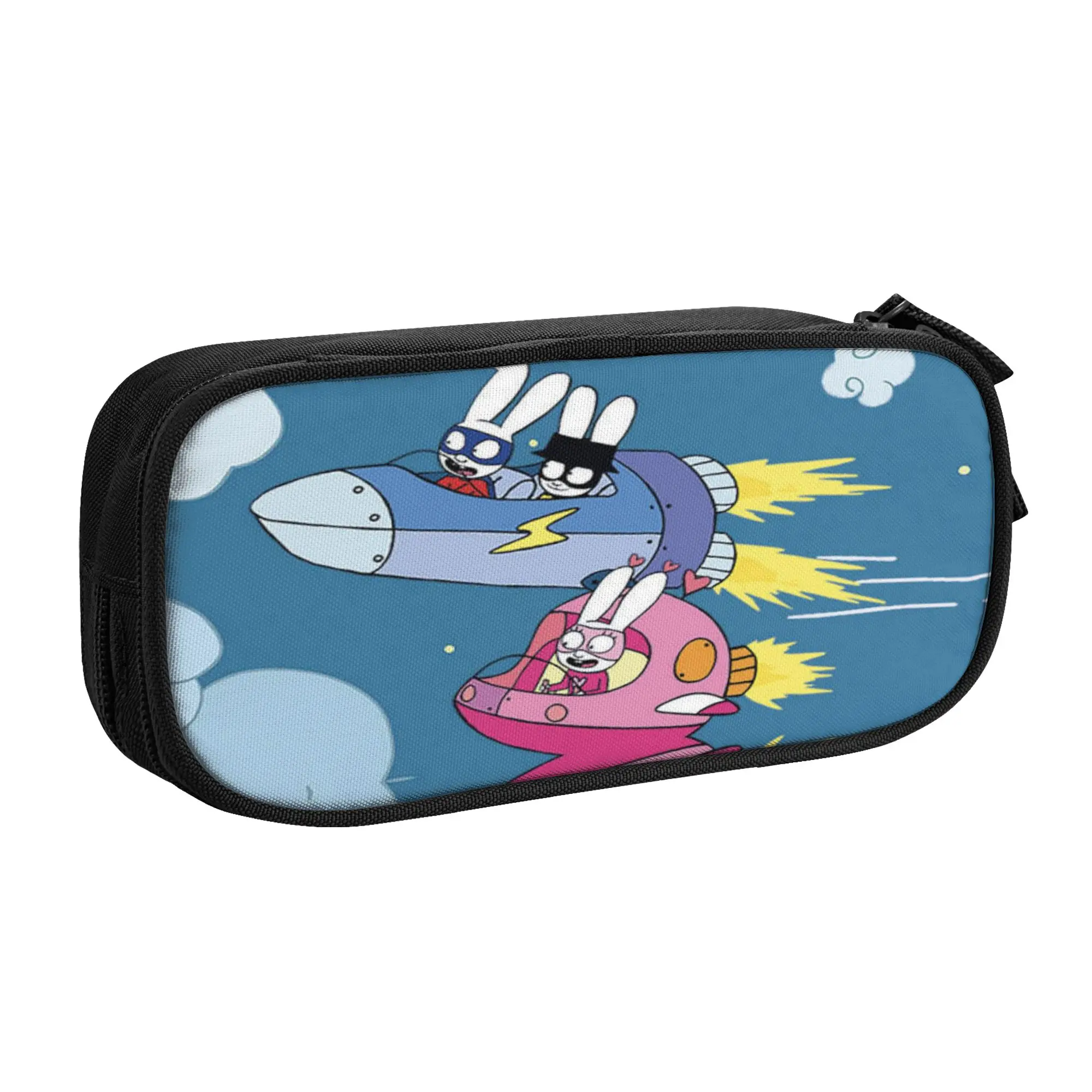 Simon Super Rabbit Pencil Case Double Layer Large Capacity Office Accessories  Pencil Box Suprise Gift