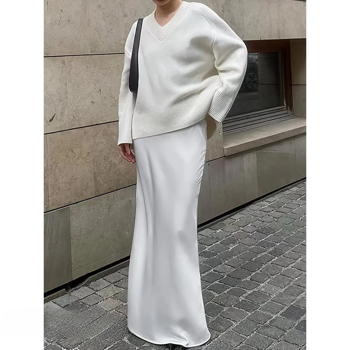 

High Waist Satin Fi Tail Skirt Ele Long Commute Sle f Body Skirt Ele Personali High Waist Fi Tail Skirt