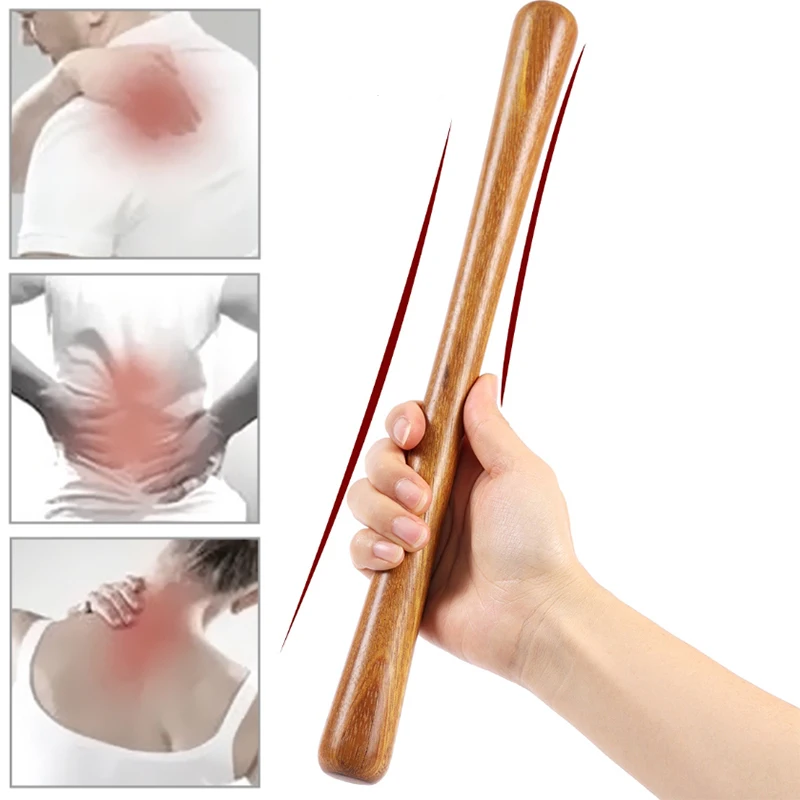 S/L Natural Wooden Acupoint Tapping Massage Hammer Stick Cellulite Gua Sha Massage Muscle Pain Relief Massager Muscle Relaxation