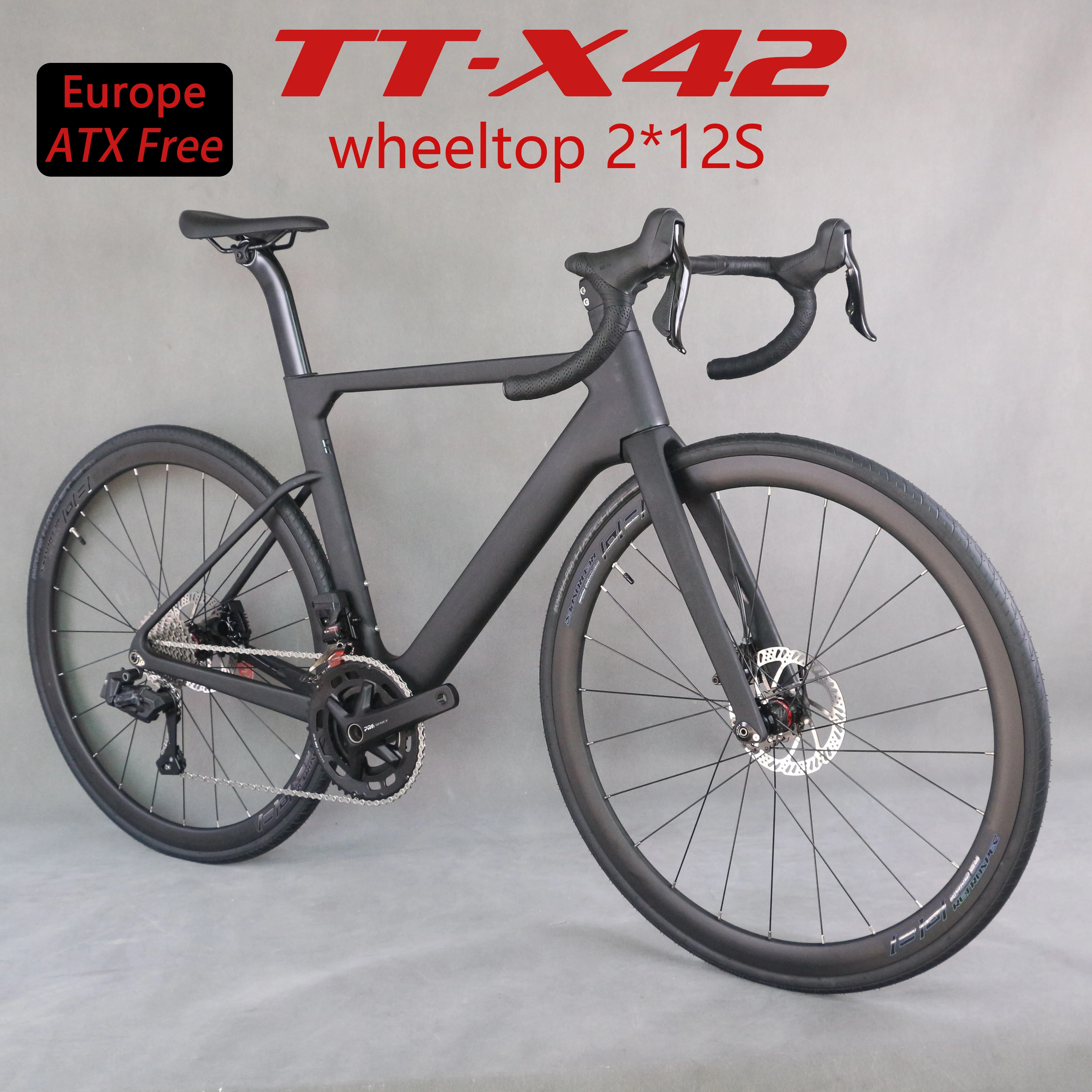 

2024 Newest Style TT-X42 Bicycle Full Carbon Light Weight Road Bike With WheelTop Wireless Electric Group Set for Adult