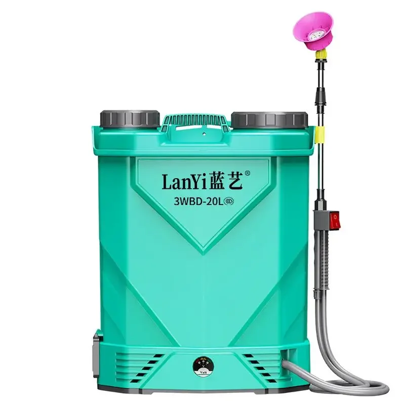 Blue Art Electric Sprayer New Double Pump High Pressure Lithium Battery Backpack Disinfection Agricultural Fruit Tree Garden