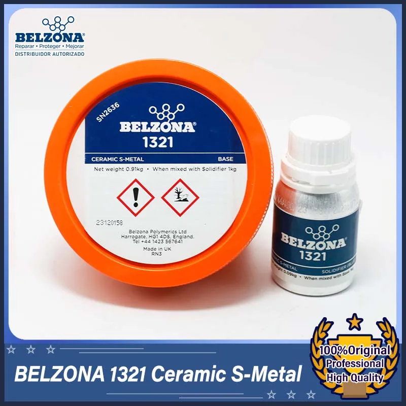 1 Set BELZONA 1321 Ceramic S-Metal Epoxy Coating 1kg Two Component Solidifier