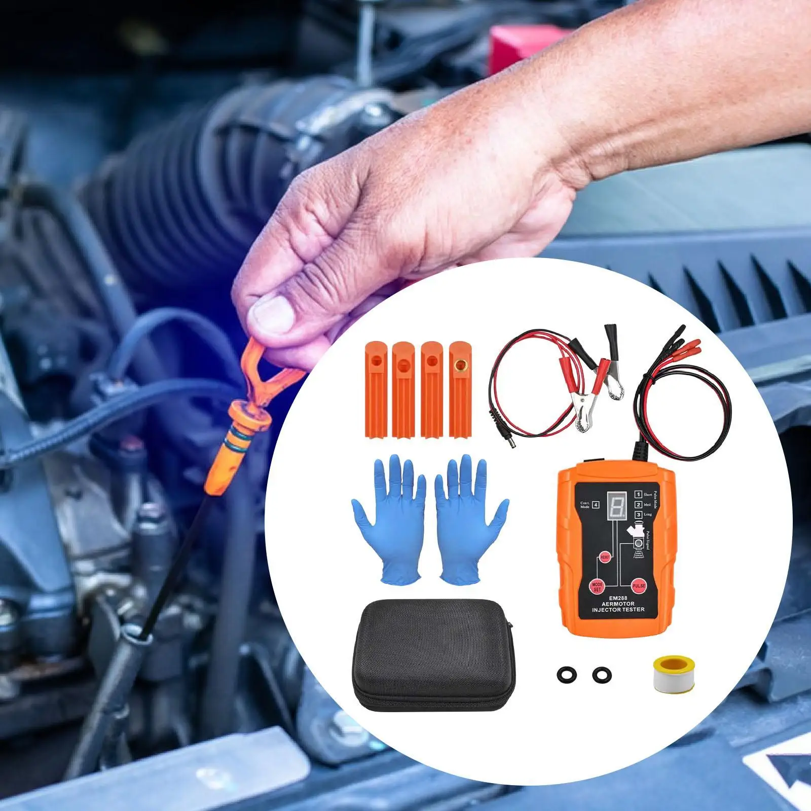 High Performance Fuel Injector Tester Cleaner Tool 8 Testing Modes Car Accessories for Engine Diagnostics