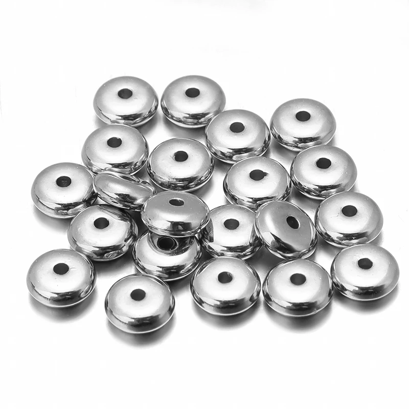 200-400pcs 4 5 6mm CCB Charm Spacer Beads Wheel Bead Flat Round Loose Beads For DIY Jewelry Making Bracele Supplies Accessories