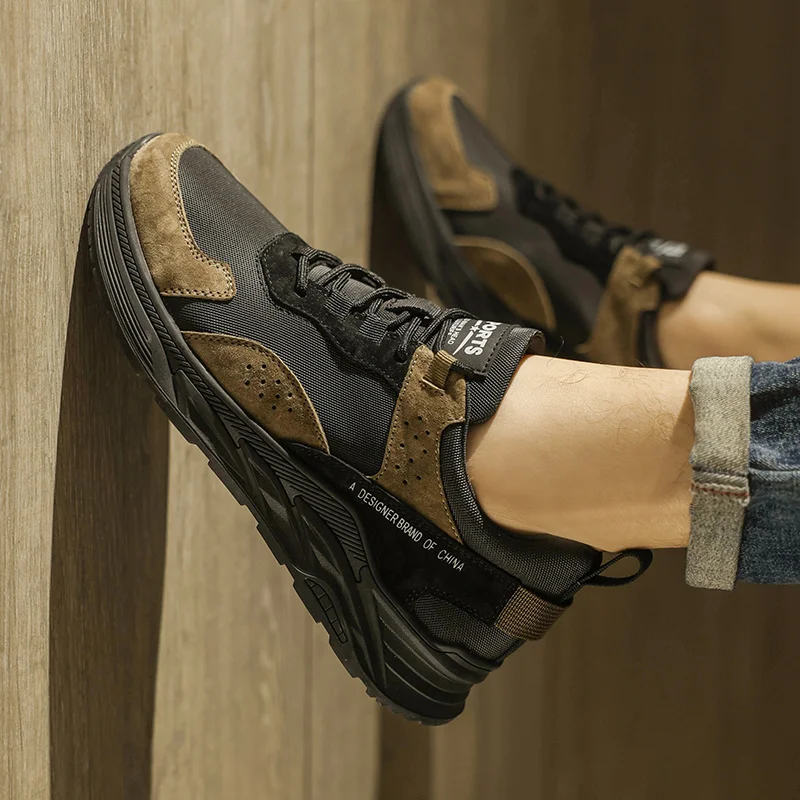 Męskie modne, sportowe buty na jesień i zimę, podwyższające, w stylu samurajskim, dla taty, trendy, odporne na ścieranie...