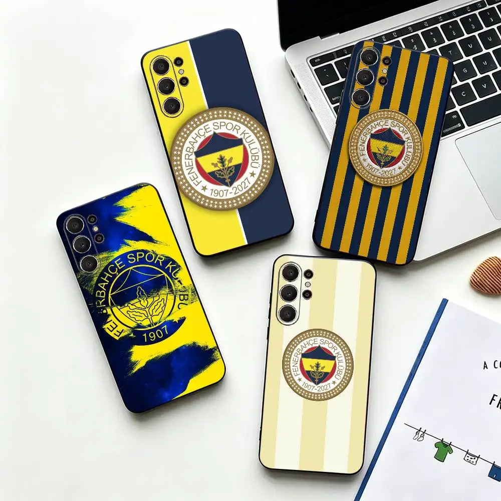 T-Turkey Fenerbahce-E Soft Silicone Case for Samsung S26, S24, S21, S22, S23, S30, Ultra,  Plus, FE, Lite-Black