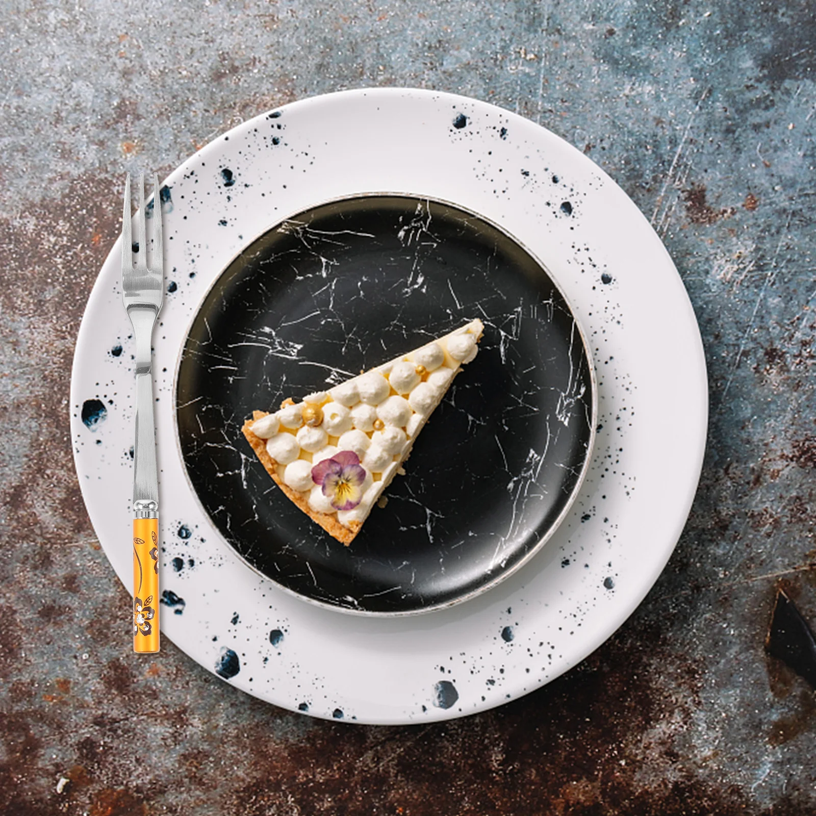 

5Pcs Stainless Steel Fruit Forks Portable Household Mini Forks for Appetizers Desserts Ice Cream Cocktail Kitchen Tool