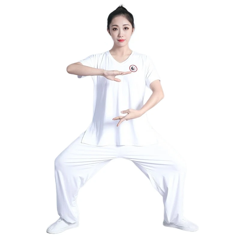 

Tai Chi Kung Fu Suit (top + pants) Summer Short-Sleeved Set Suitable for Both Men and Women Martial Arts and Leisure Wear