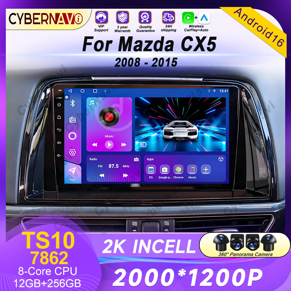 

Android For Mazda CX5 CX-5 CX 5 2012 - 2015 For Mazda 6 GJ Atenza 2012-2017 Car Multimedia Navigation Radio Carplay DVD GPS QELD