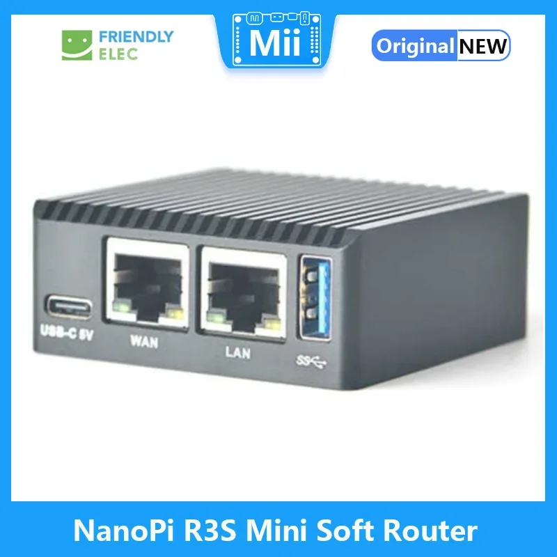 Friendly NanoPi R3S 1GB/2GB RAM 0GB/32GB EMMC Mini Soft Router With Rockchip RK3566 Android Box Dual Network Port Demon Board