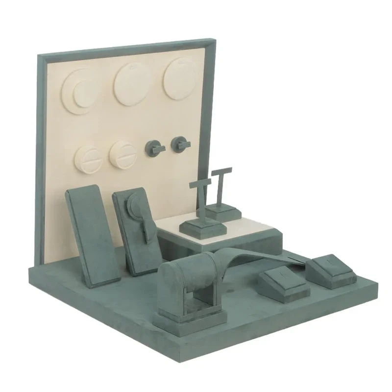 

High-end jewelry display rack, gold necklace ring rack, jewelry store window display rack, live diamond display props.