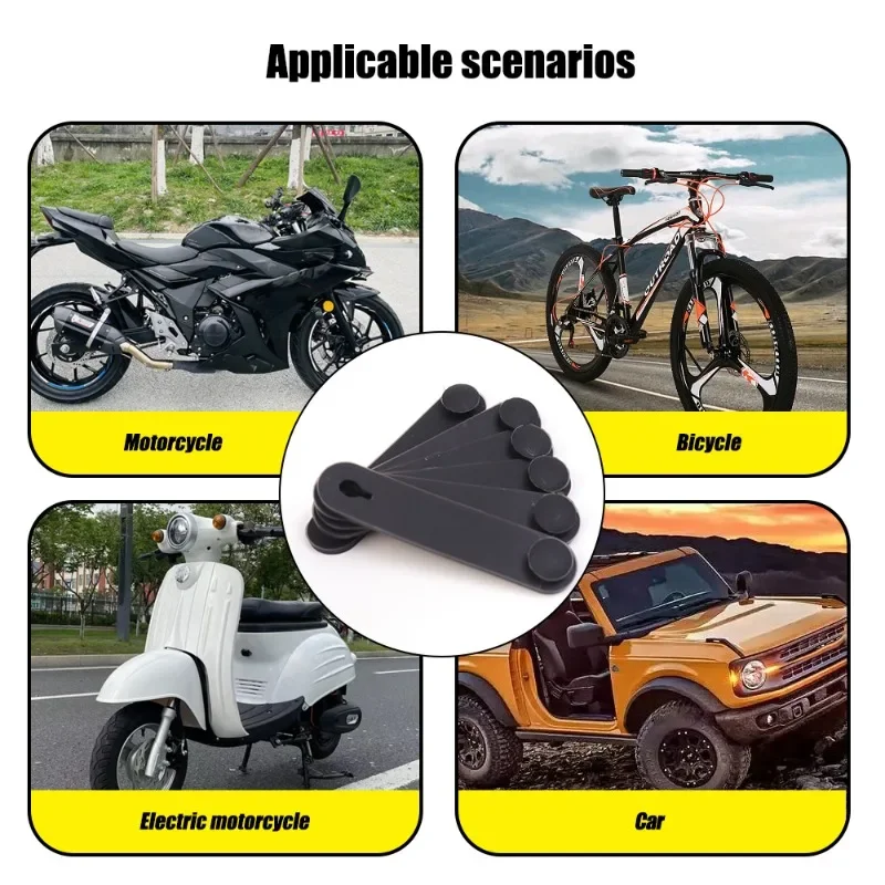 5-1Pcs Motorcycle Rubber Frame Securing Cable Wiring Harness Power Cord Ties Clutch Line Brake Cable Ties Elastic Fix Stripe