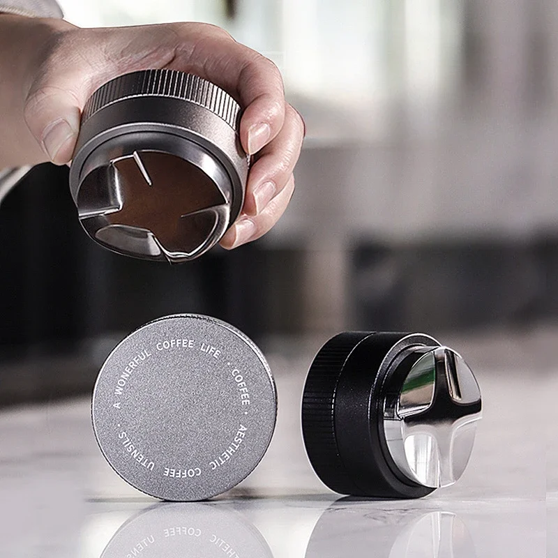 Tamper Gravity Type Automatic Height Adjustment Stainless Steel Coffee Tamper Barista Accessories