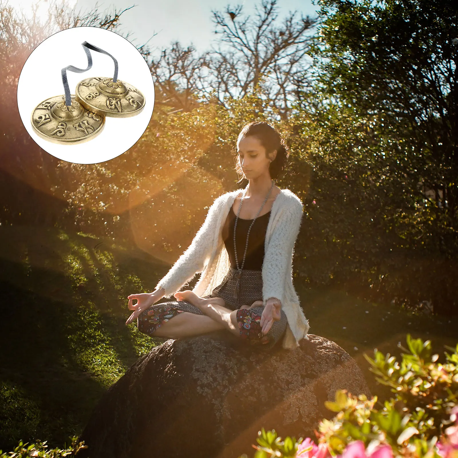 

Sound Healing Instrument Chime Finger Cymbals Musical Tibetan Mindfulness Child