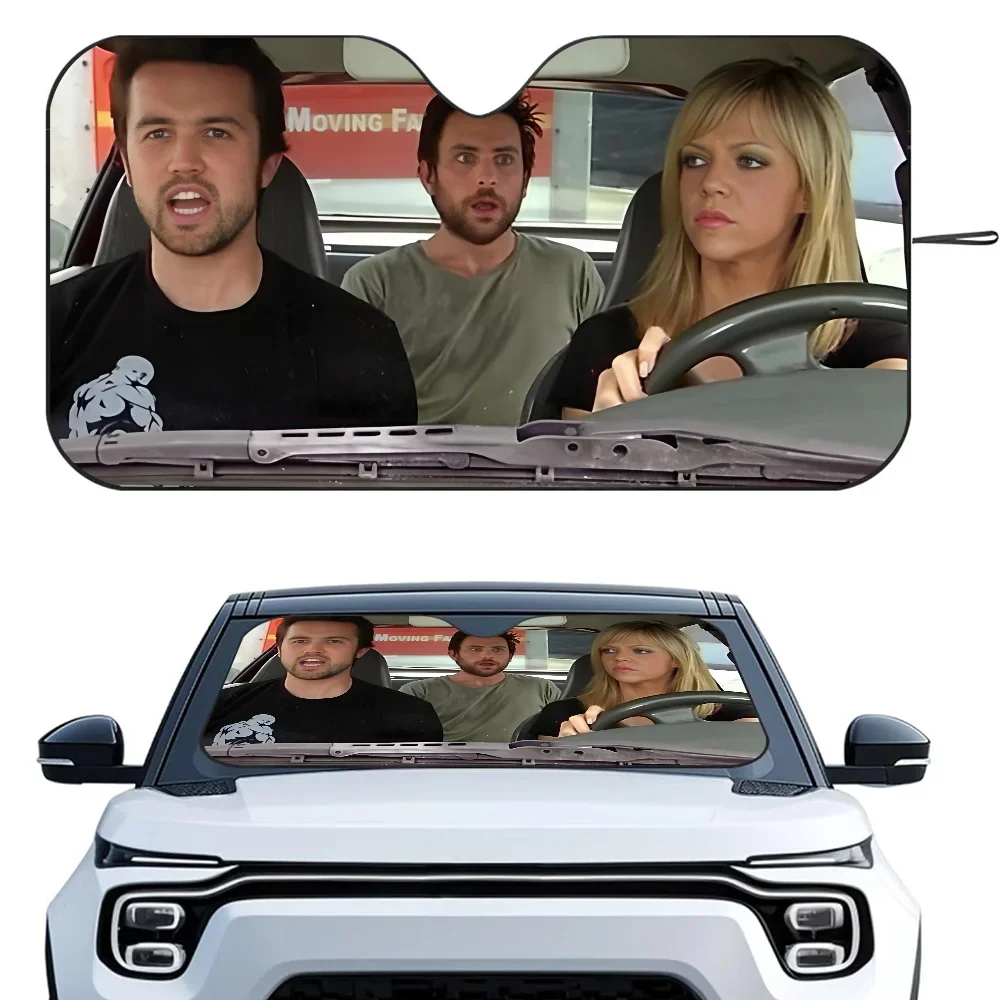 

It's Always Sunny Car Sunshade Curtains Heat-insulating Aluminum FilmReusable Suction Cup Blocks UV Rays Car Sun Visor Protector