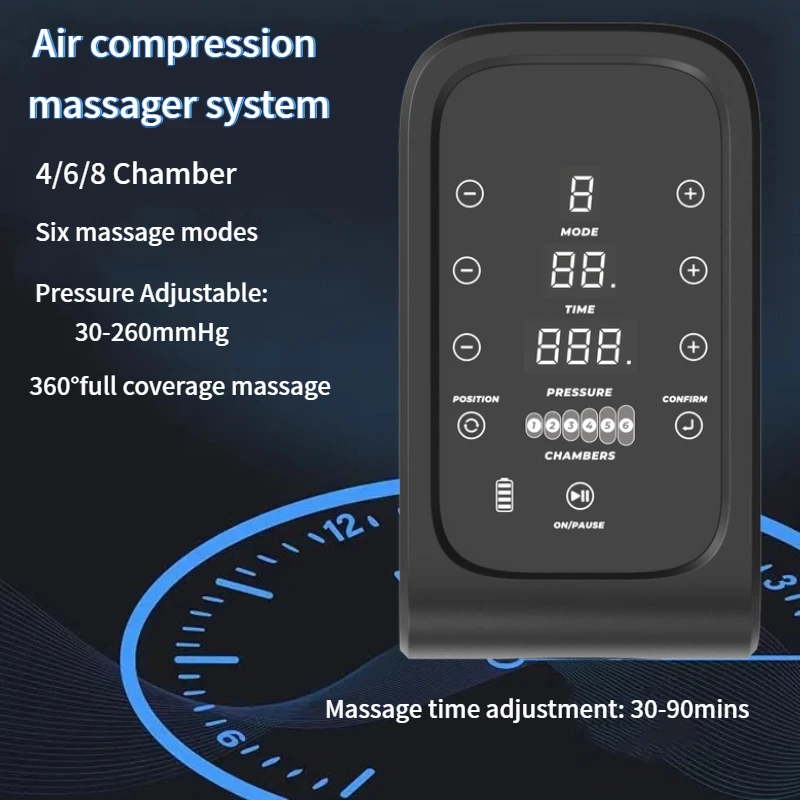 Portable Lymphatic Drainage Air Compression Leg Massager Sport Athlete Muscle Recovery Massage Boots