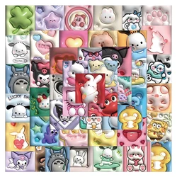 10/30/60PCS Cute 3D Cartoon Srickers Kuromi Pochacco Kawaii Animal Decals DIY Notebook Phone Bike Guitar Fridge Car Kids Sticker