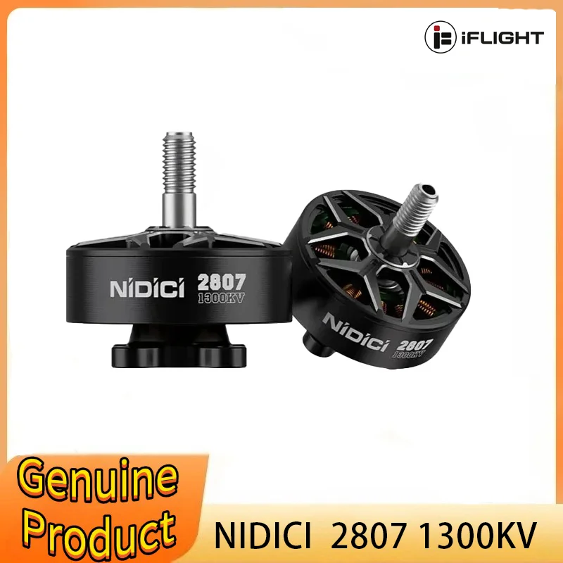 IFlight NIDICI 2807 1300KV Brushless Motor 5mm Shaft Compatible 7inch Propeller for RC FPV Drone