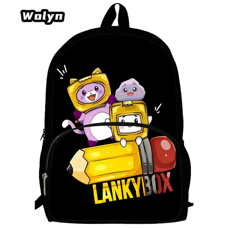 Mochila LankyBox School Bags  ,Cartoon Anime Game School Backpack for Boys Girls ,Large Capacity Children Backpack for Grade1-4