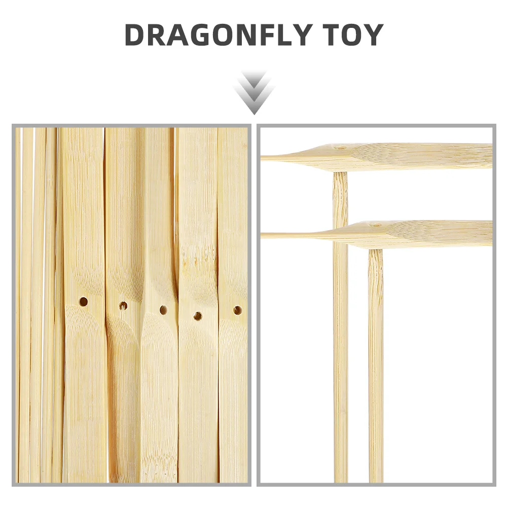 20 قطعة فرك يدويا من الخيزران اليعسوب: مروحية طائرة بسيطة تعمل بالرياح - لعبة خارجية خفيفة الوزن محمولة للأطفال - صديقة للبيئة